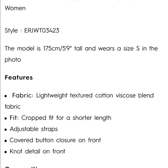 Roxy Become the One Strappy Buttoned Crop Top - Picture 11 of 11